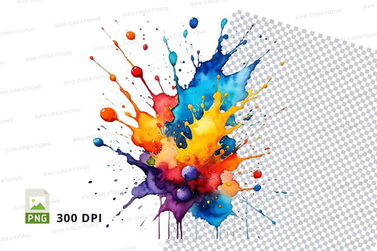 Colorful paint splatter