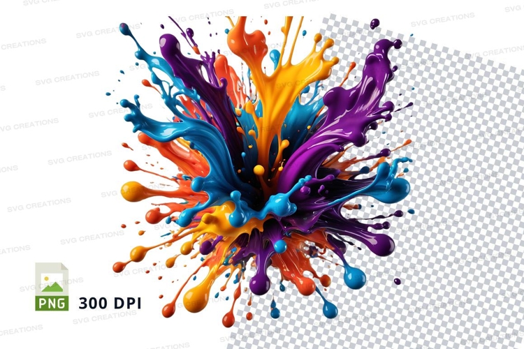Colorful paint explosion