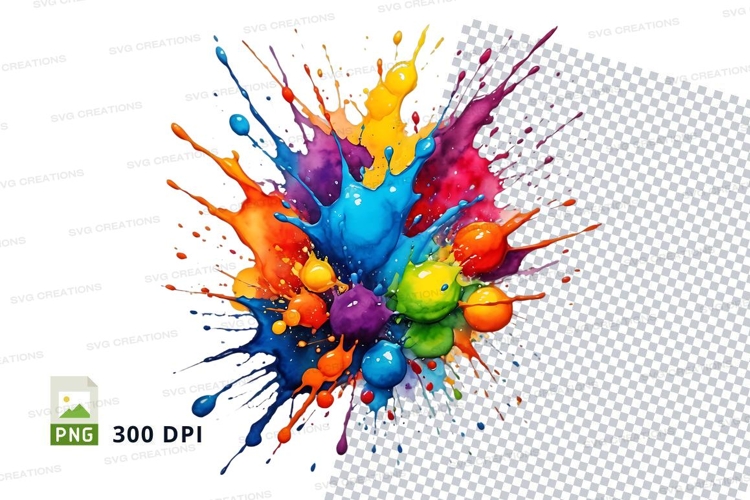 Colorful paint splatter