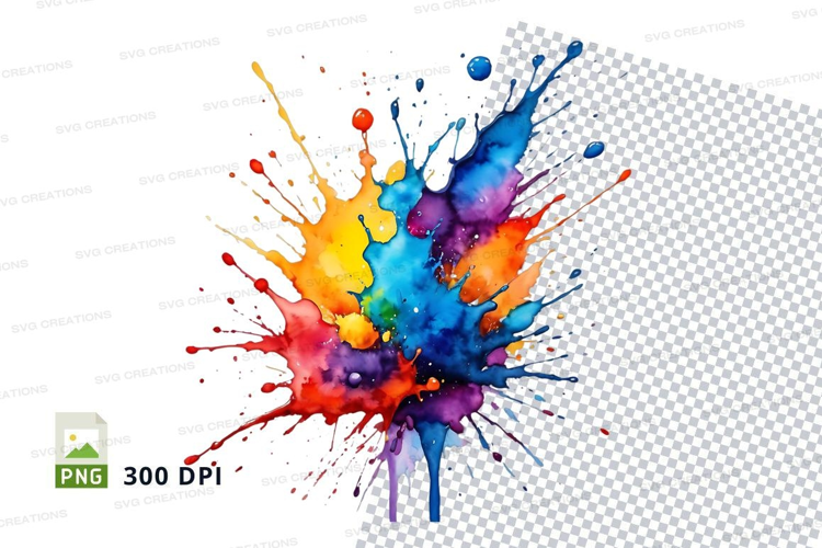 Colorful paint splatter