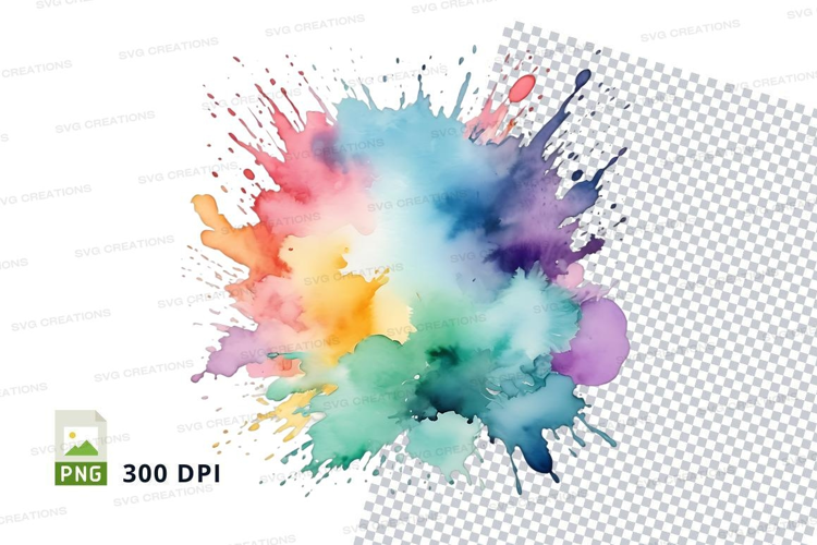 Colorful watercolor splash