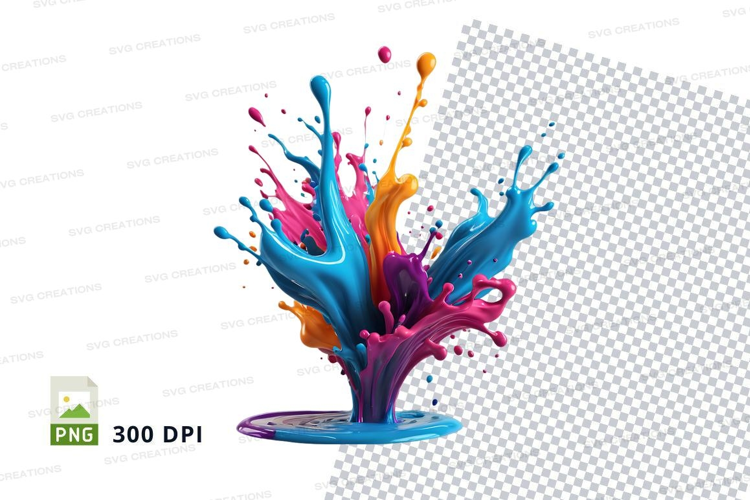 Colorful paint splash