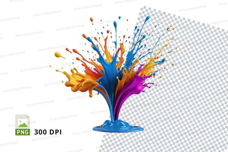 Colorful paint explosion