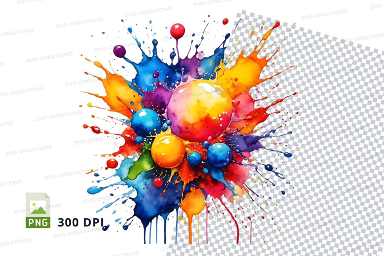 Colorful paint splatter