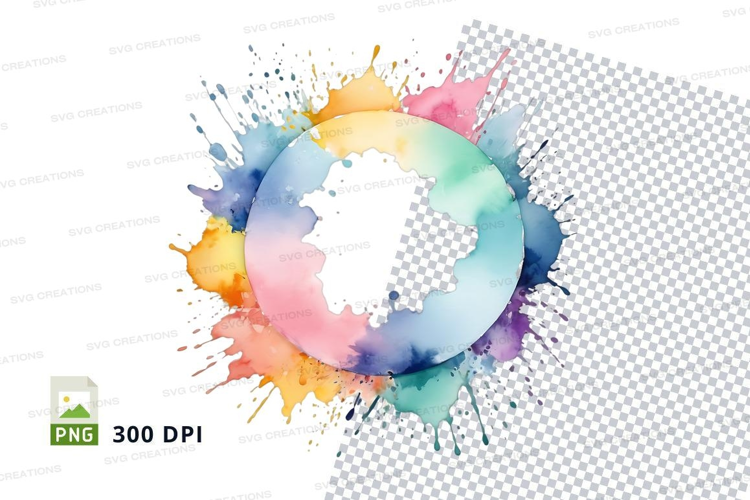 Colorful watercolor splash