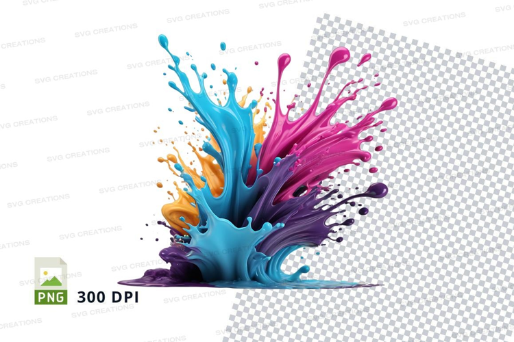 Colorful paint splash