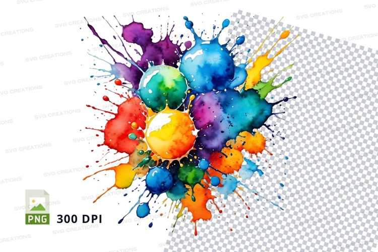 Vibrant paint splatter