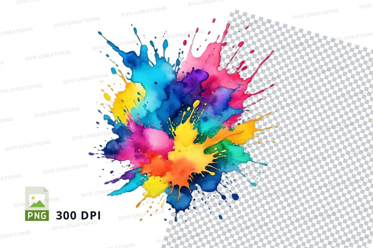 Colorful paint splatter