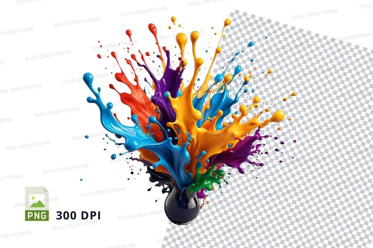 Colorful paint splash