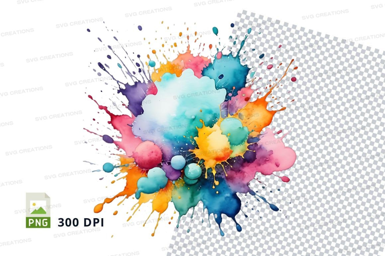 Colorful paint splatter