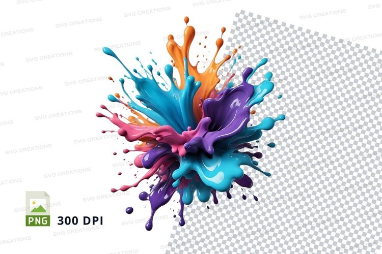 Colorful paint splash example image 1