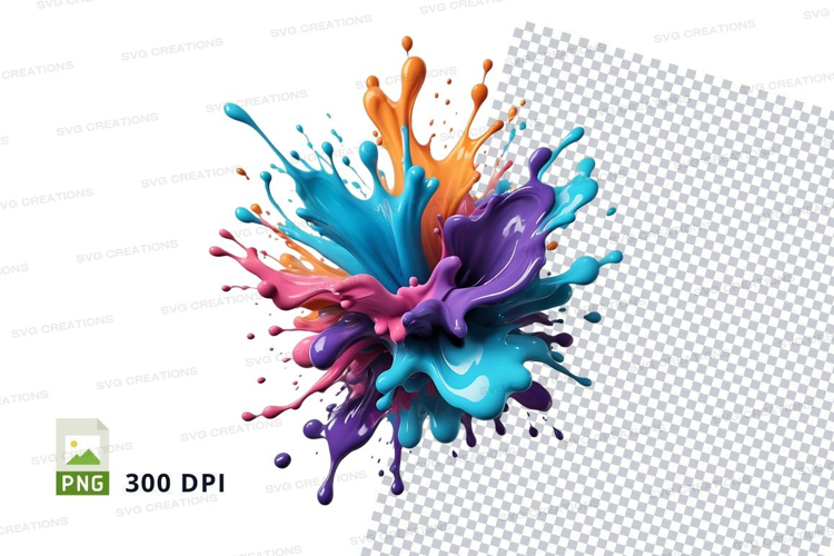 Colorful paint splash