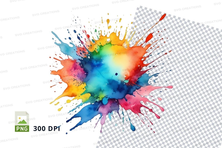 Colorful paint splatter