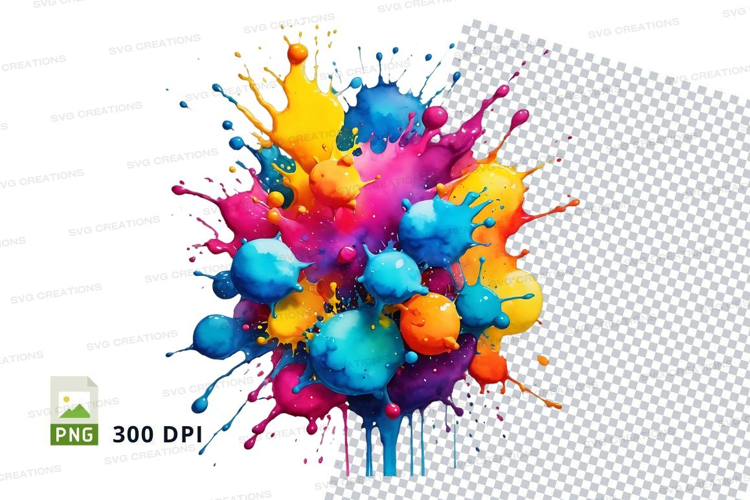Colorful paint splatter