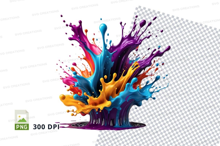 Colorful paint splatter