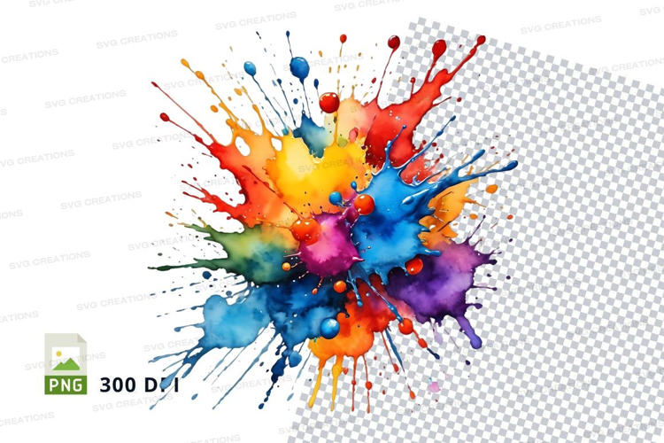 Vibrant paint splatter