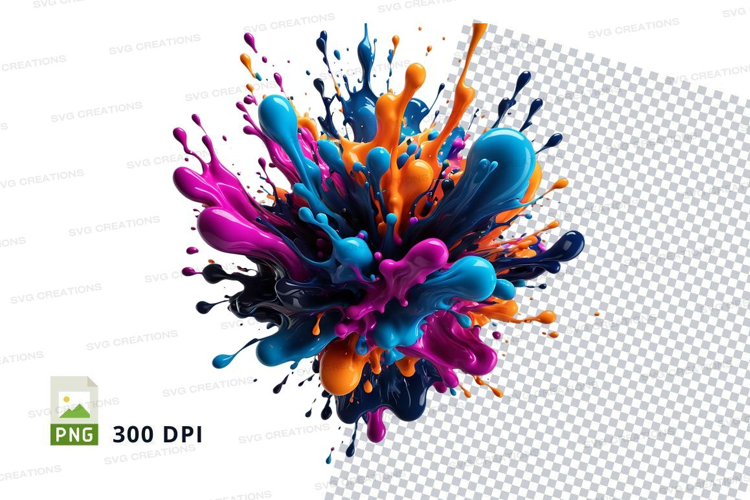 Colorful paint splatter