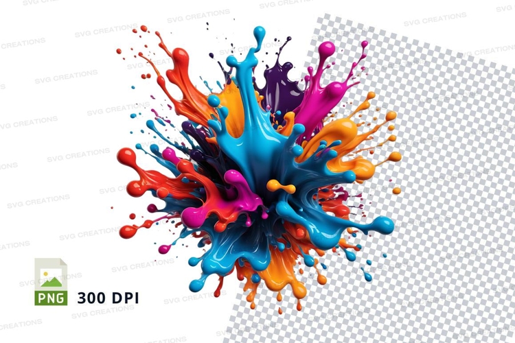 Colorful paint splash