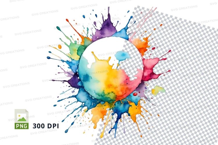 Colorful paint splash example image 1