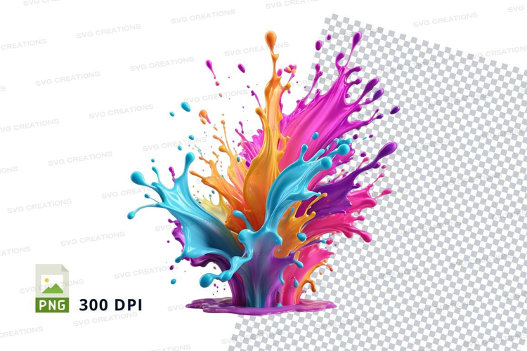 Colorful paint splatter