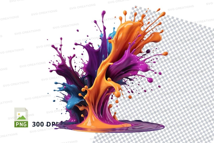 Vibrant paint splash