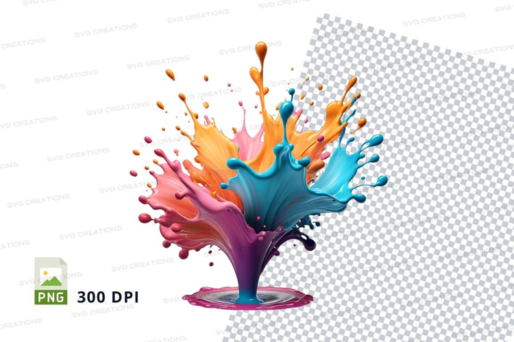 Colorful paint splash