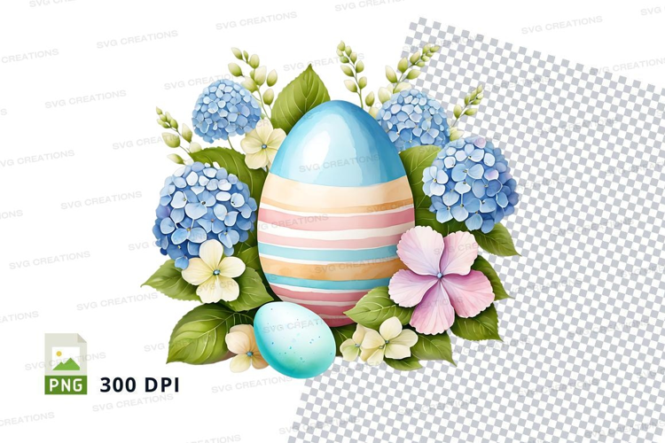 Easter egg with flowers