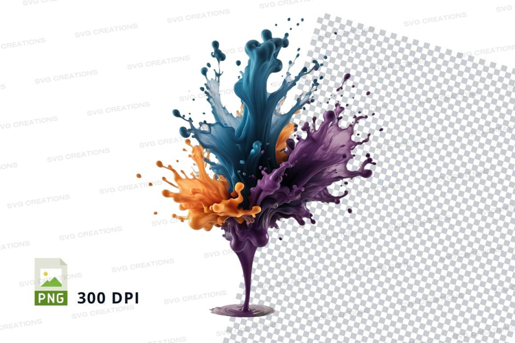 Colorful paint splatter