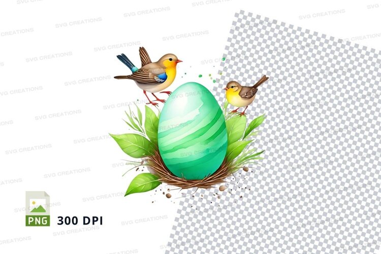 Springtime birds and eggs example image 1