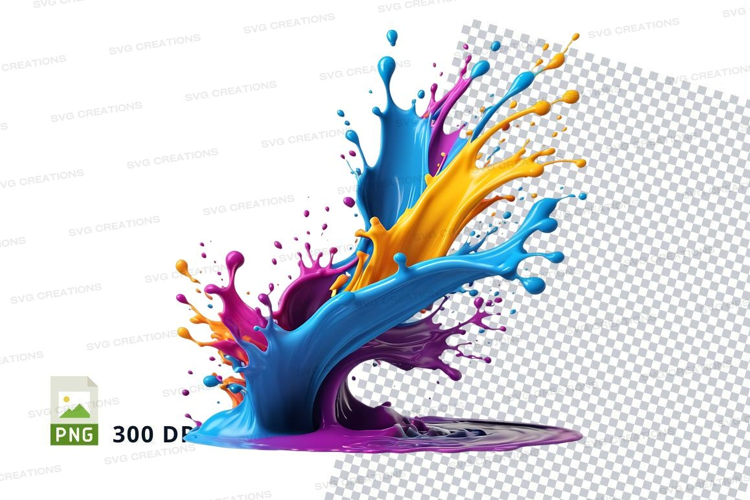Colorful paint splatter