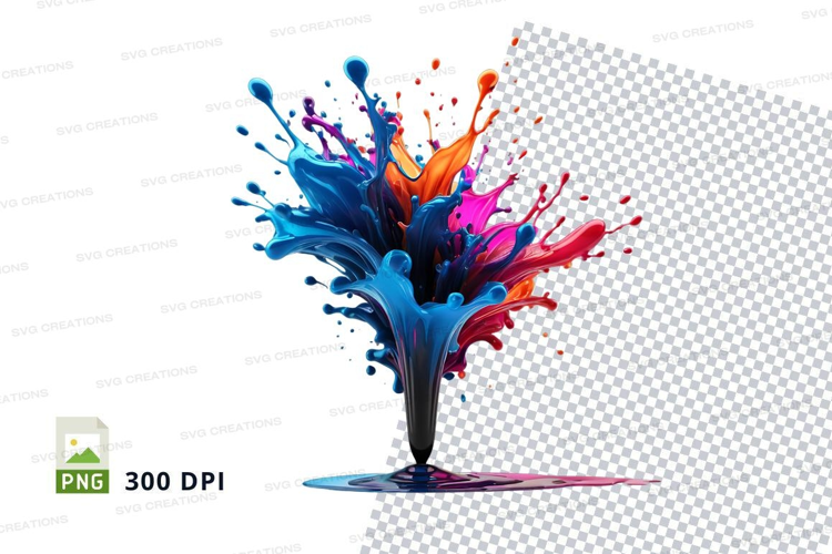 Colorful paint explosion