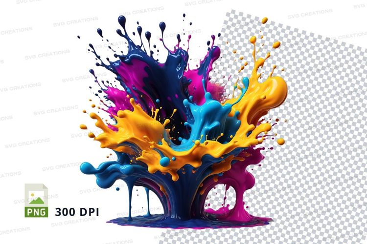 Colorful paint splash