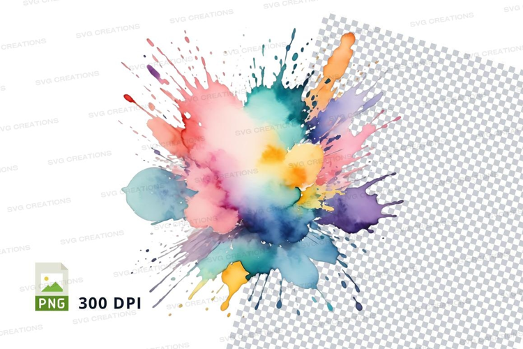 Colorful watercolor splash