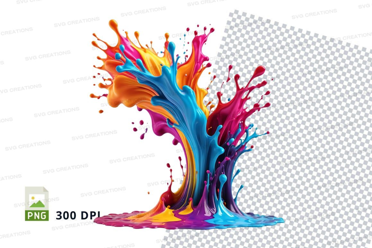 Colorful paint splash