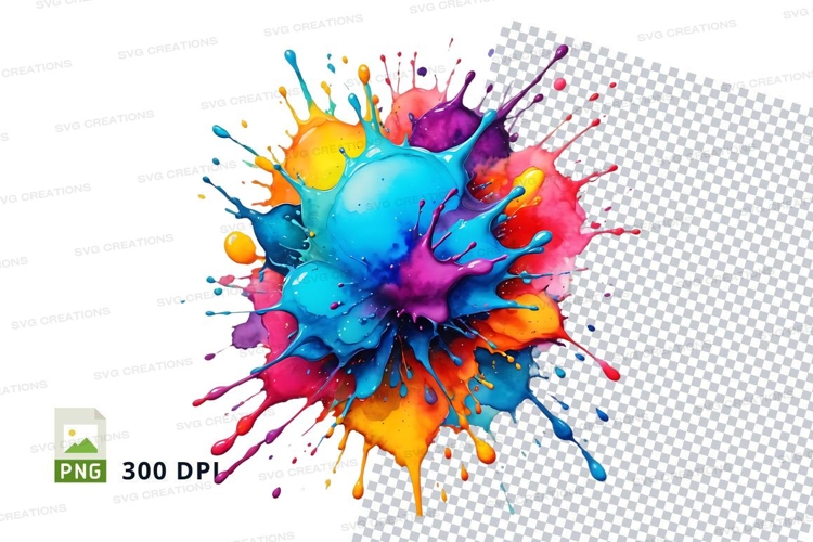Colorful paint splatter