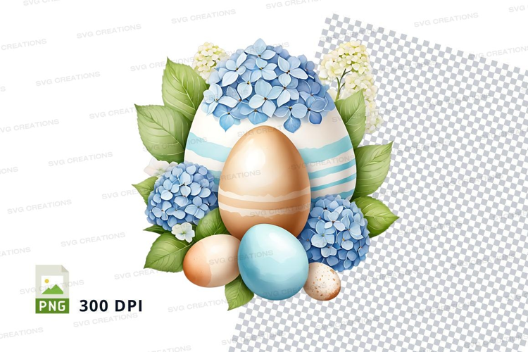 Easter eggs with flowers