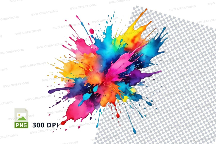 Colorful paint splatter