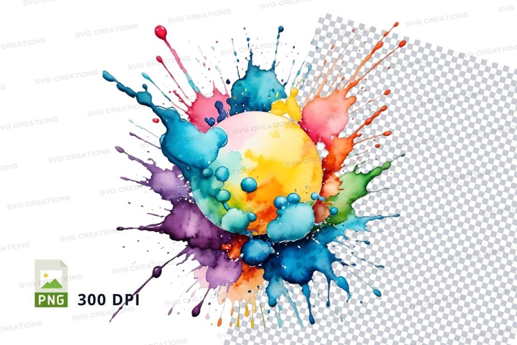 Colorful paint splatter