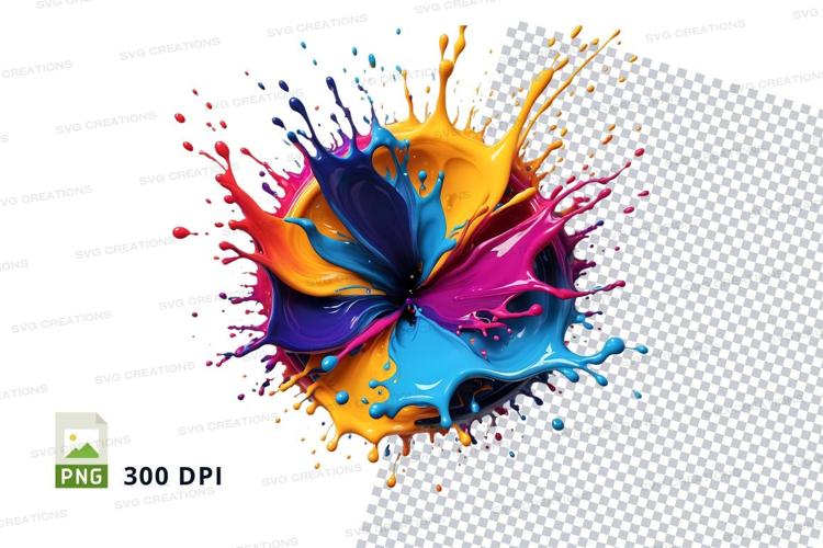 Vibrant paint splash