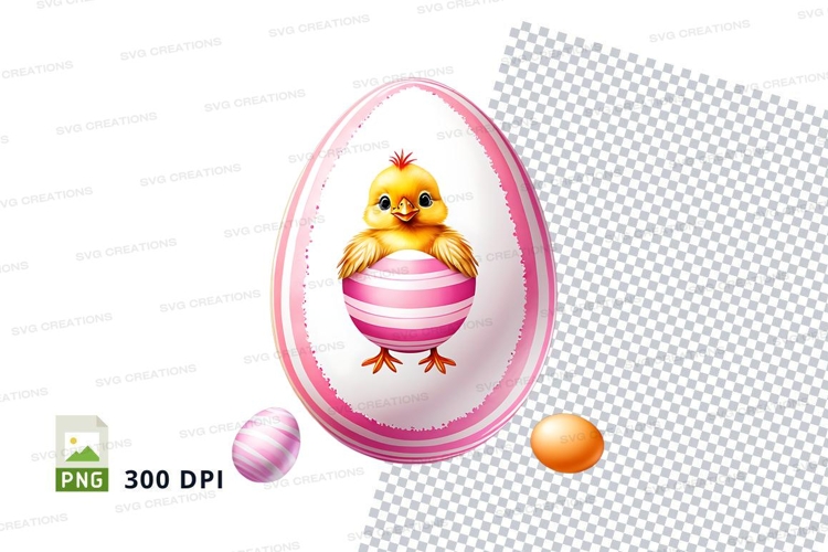 Easter chick in egg