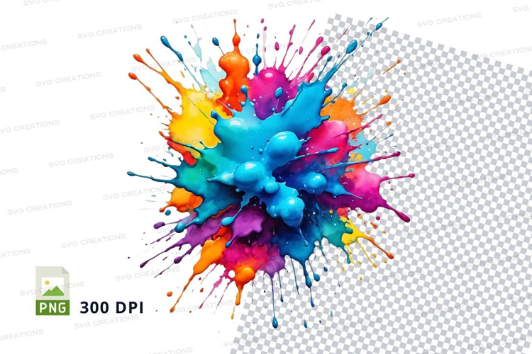 Colorful paint splatter
