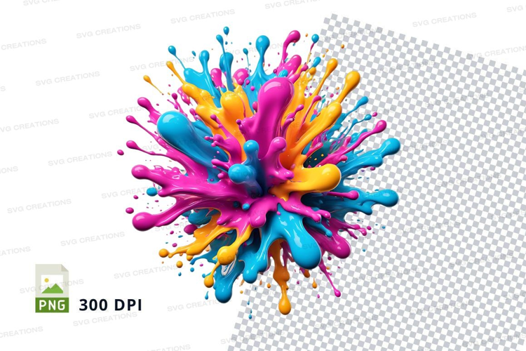 Colorful paint splatter