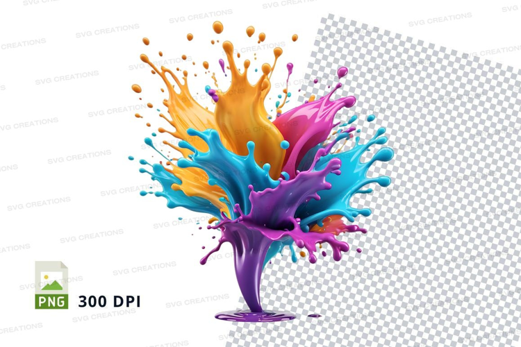 Colorful paint splash