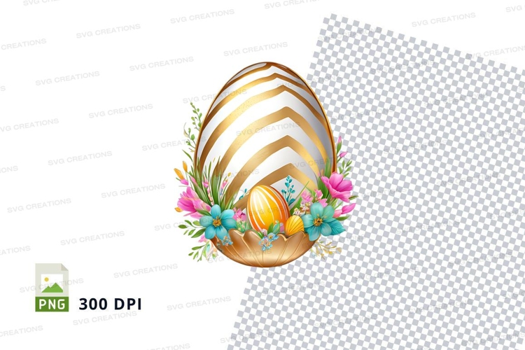 Elegant easter egg basket