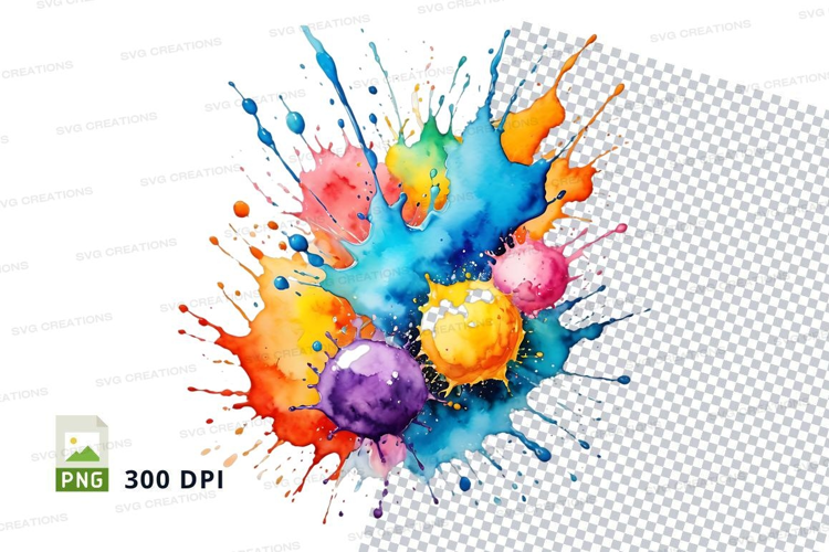 Colorful paint splatter