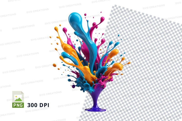 Colorful paint explosion