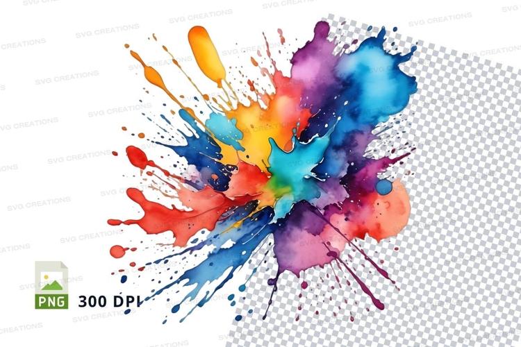 Vibrant paint splatter