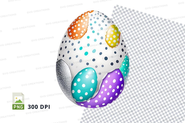 Colorful polka dot egg