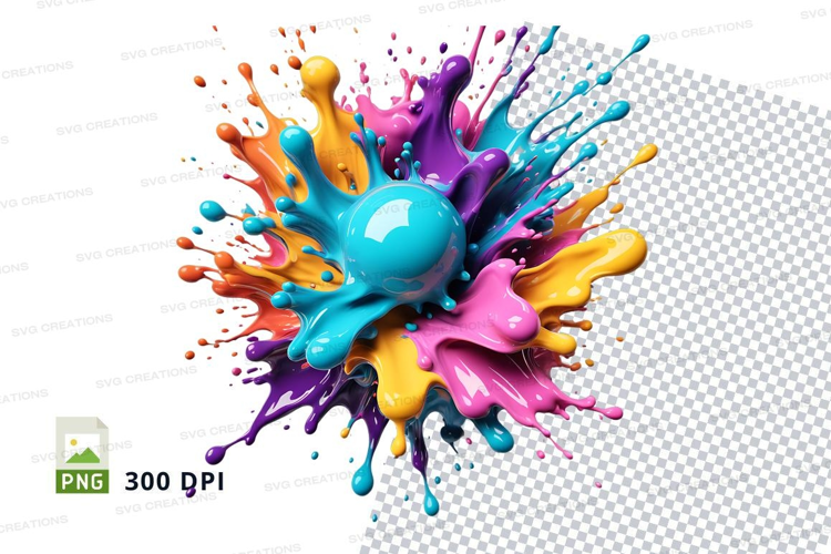 Colorful paint splash