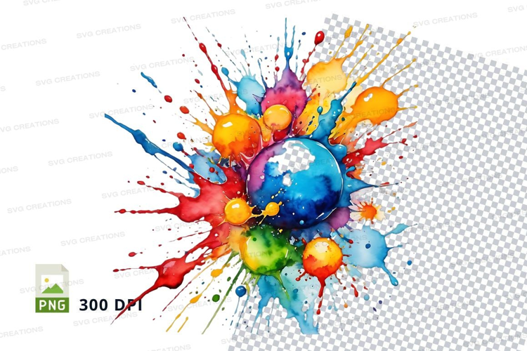 Colorful paint splatter